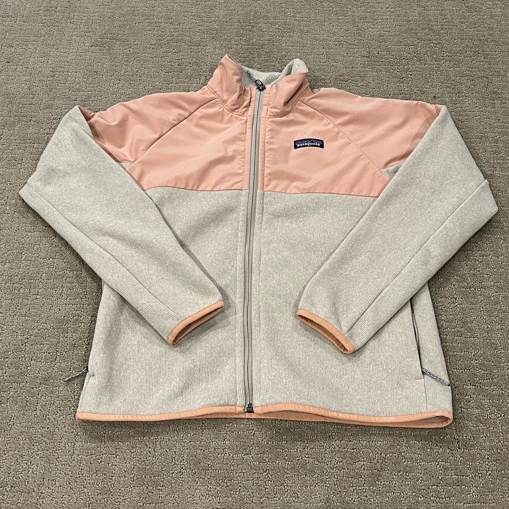 Patagonia Lightweight Better Sweater Shelled Jacket Full Zip Fleece Pink Women M